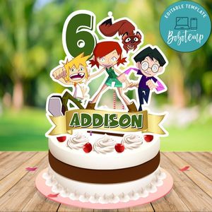 The green squad Cake Topper Template Printable Instant Download