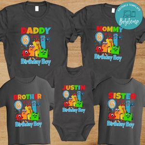 Numberblocks Birthday Family Trip Vacation PNG file template