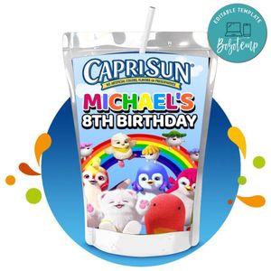 Badanamu Capri Sun Birthday Labels Digital File Printable Instant Download