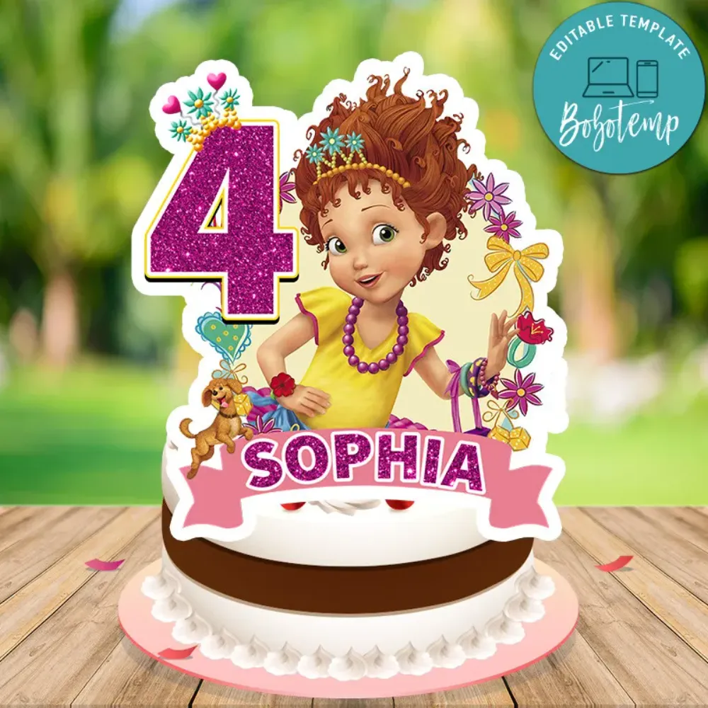 Fancy Nancy Birthday Cake Topper Template Printable | Bobotemp