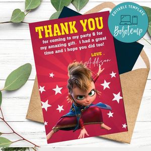 Pil's Adventures Thank You Card Customizable Template To Print At Home Instant Download