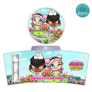 Avatar World Cotton Candy Label Template To Print At Home Instant Download