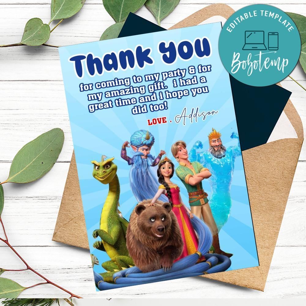 Ruslan I Lyudmila Thank You Card Customizable Template To Print At Home Instant Download