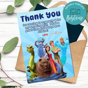 Ruslan I Lyudmila Thank You Card Customizable Template To Print At Home Instant Download