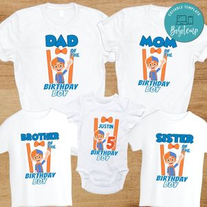 Blippi Family Birthday Vacation T-Shirt