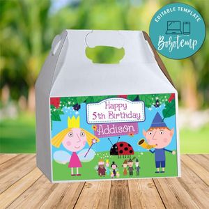 Ben And Holly's Little Kingdom Gable Box Digital File Printable Instant Download