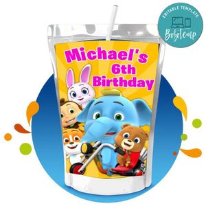 Loco Nuts Capri Sun Birthday Labels Digital File Printable Instant Download