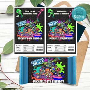Splatoon Rice Krispies Treats Template Printable Instant Download