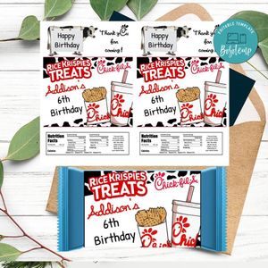 Chick fil a Rice Krispies Treats Template Printable Instant Download