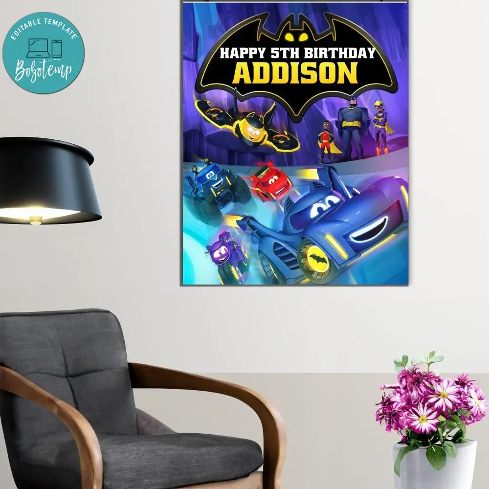 Batwheels Birthday Welcome Sign Digital File Printable DIY | Bobotemp