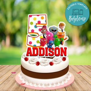 Ugly Dolls Cake Topper Template Printable Instant Download