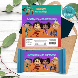 Team zenko go Candy bar Label Customizable Template Instant Download