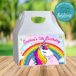 Unicorn Gable Box Digital File Printable Instant Download