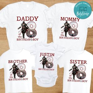 Assassin's Creed Family Birthday Vacation PNG file template
