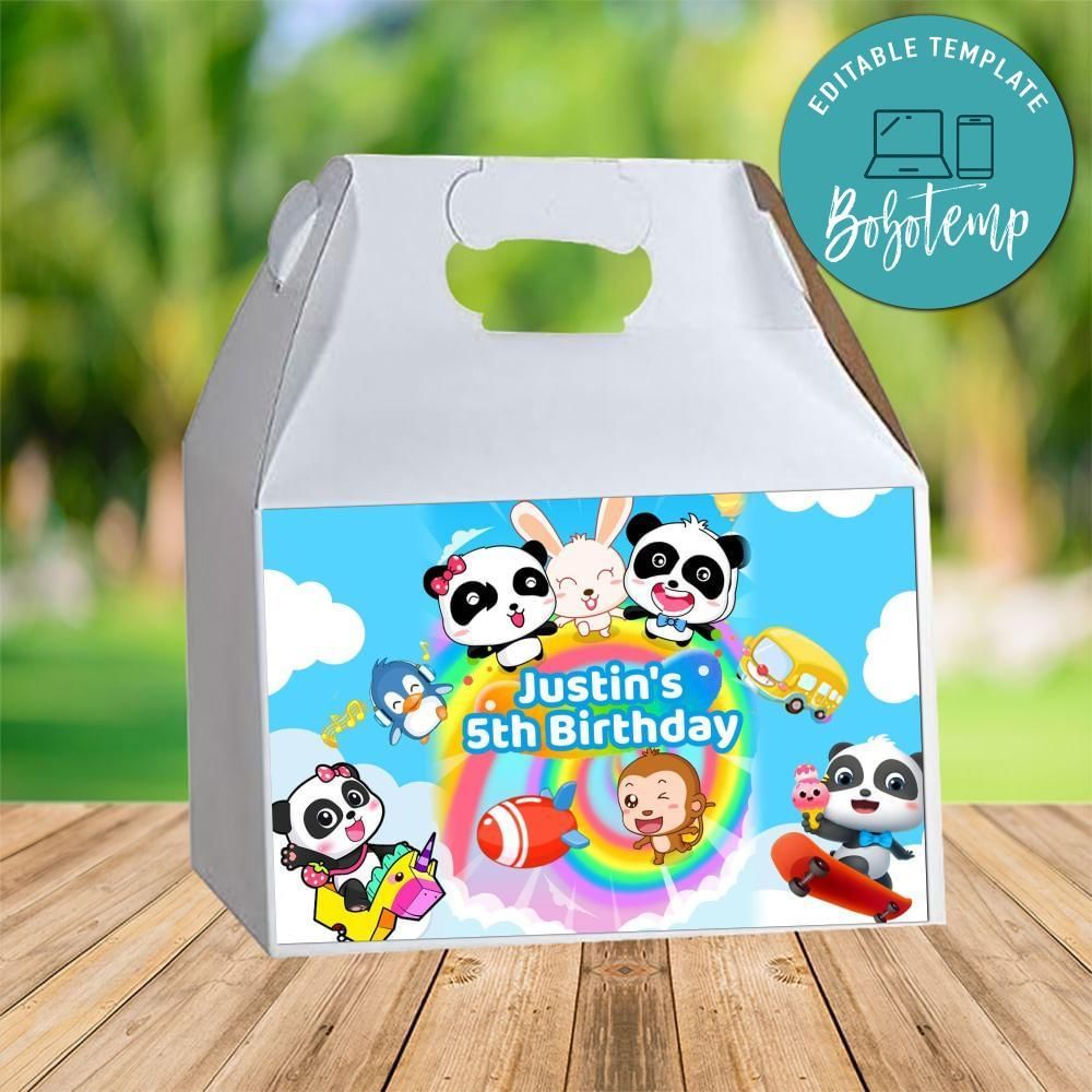 Babybus Gable Box Digital File Printable Instant Download