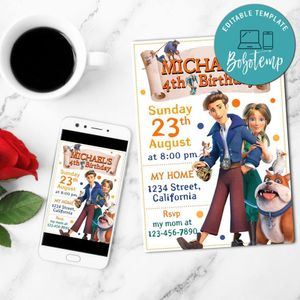 Gulliver Returns Mobile Invite Customizable Template Instant Download
