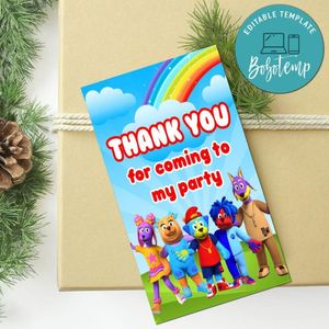Doggyland Thank You Tag Customizable Template To Print At Home Instant Download