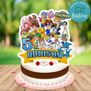 Digimon Cake Topper Template Printable Instant Download