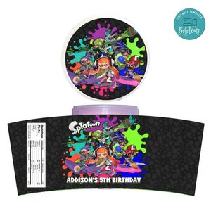 Splatoon Cotton Candy Label Template To Print At Home Instant Download