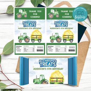 Tractor Rice Krispies Treats Template Printable Instant Download