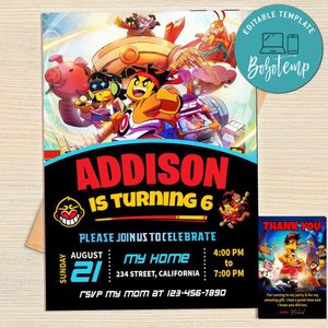 Monkie Kid Invitation Template Free Thank You Card Printable