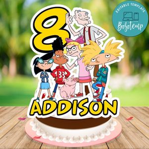 Hey arnold Cake Topper Template Printable Instant Download