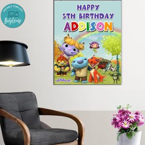 Wallykazam Birthday Poster Digital File Printable Instant Download