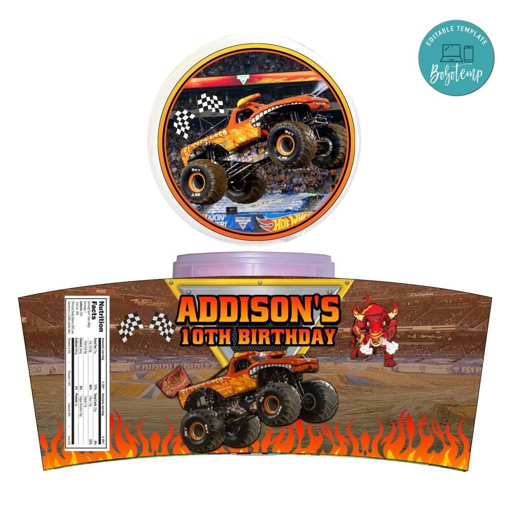 El Toro Loco Cotton Candy Label Template To Print At Home Instant Download