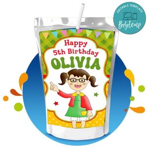 La Chilindrina Capri Sun Birthday Labels Digital File Printable Instant Download