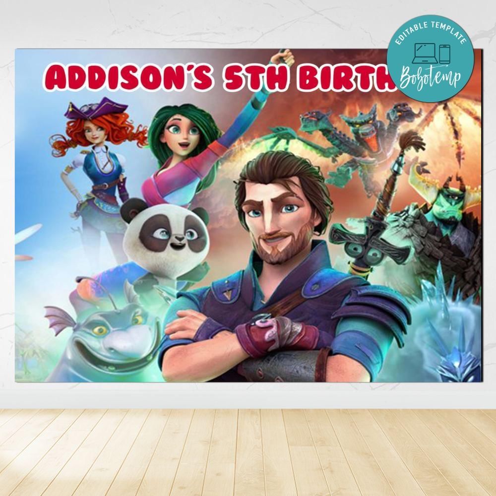 Koshchey: The True Story Birthday Backdrop Digital File Template Instant Download