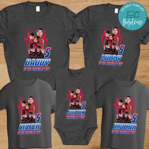 Spider-Man No Way Home Birthday Family Trip Vacation PNG file template