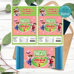 Kongsuni and friends Rice Krispies Treats Template Printable Instant Download