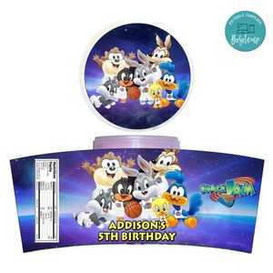 Baby Space Jam Cotton Candy Label Template To Print At Home Instant Download