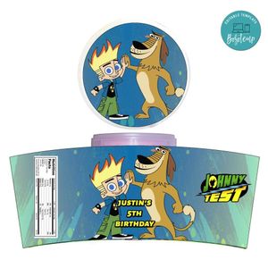 Johnny Test Cotton Candy Label Template To Print At Home Instant Download