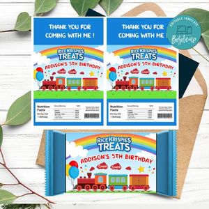 Choo Choo Rice Krispies Treats Template Printable Instant Download