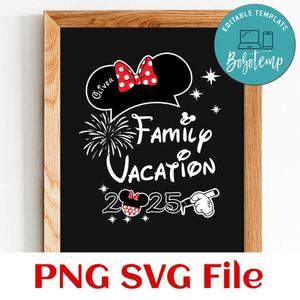 Disney Mickey Mouse Family vacation Customer request PNG file template