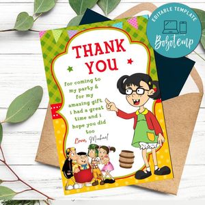 La Chilindrina Thank You Card Customizable Template To Print At Home Instant Download