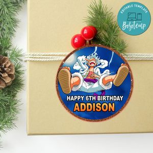 Luffy Gear 5 Circle Sticker Template Customizable To Print At Home Instant Download