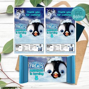 Happy Feet Rice Krispies Treats Template Printable Instant Download