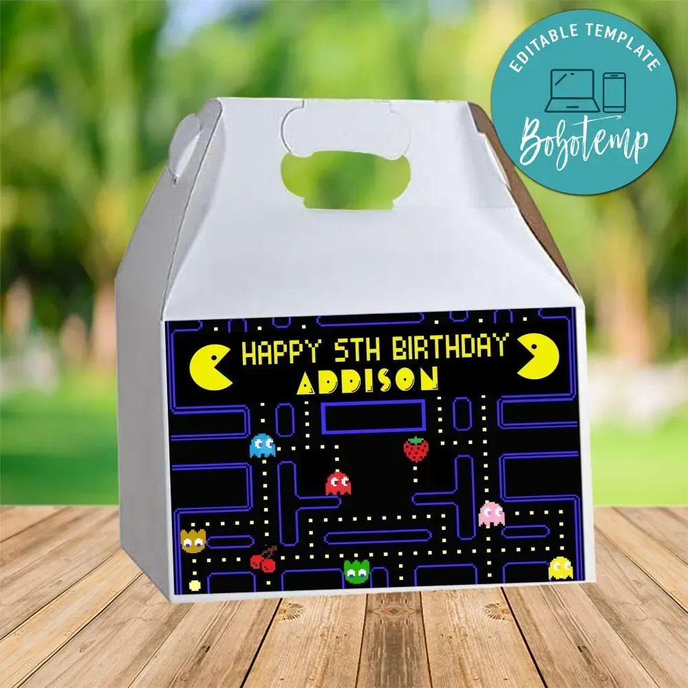 Pacman Gable Box Digital File Printable DIY | Bobotemp Shop