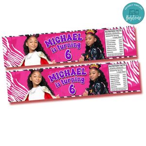 That Girl Lay Lay Birthday Water Bottle Label Template to Print at Home Instant Download