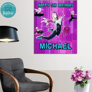 Gwen Birthday Poster Digital File Printable Instant Download