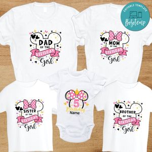 Minnie mouse Family Birthday PNG file template