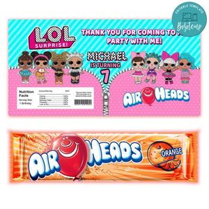 Lol Airhead Candy Wrapper Template Printable Instant Download