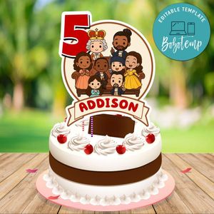 Hamilton Kids Cake Topper Template Printable Instant Download