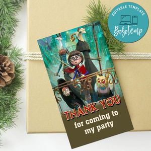 Dalia And The Red Book Thank You Tag Customizable Template To Print At Home Instant Download