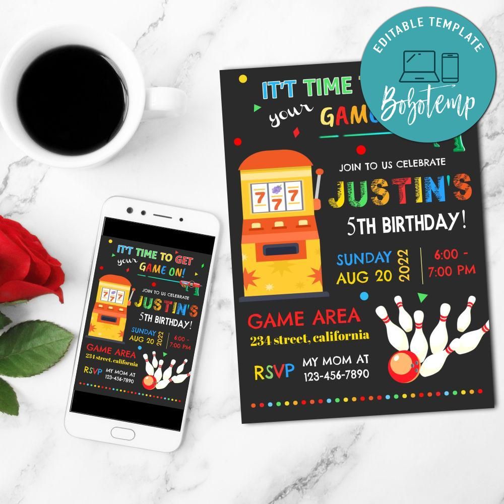 Main Event Invitation Customizable Template Instant Download | Bobotemp