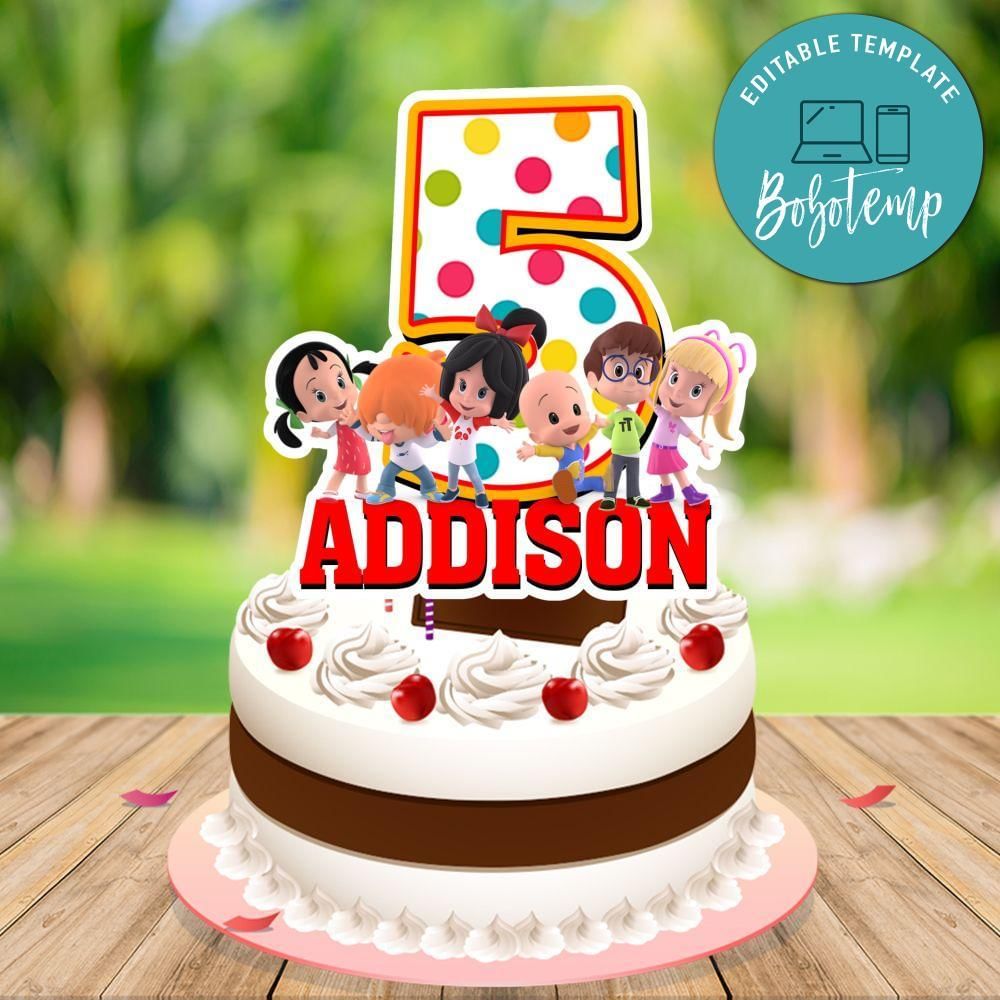 Cleo And Cuquin Cake Topper Template Printable Instant Download