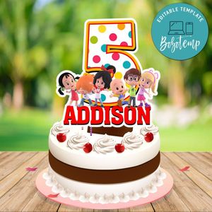 Cleo And Cuquin Cake Topper Template Printable Instant Download