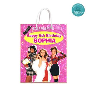Clueless Gift Bag Label Template Printable Instant Download